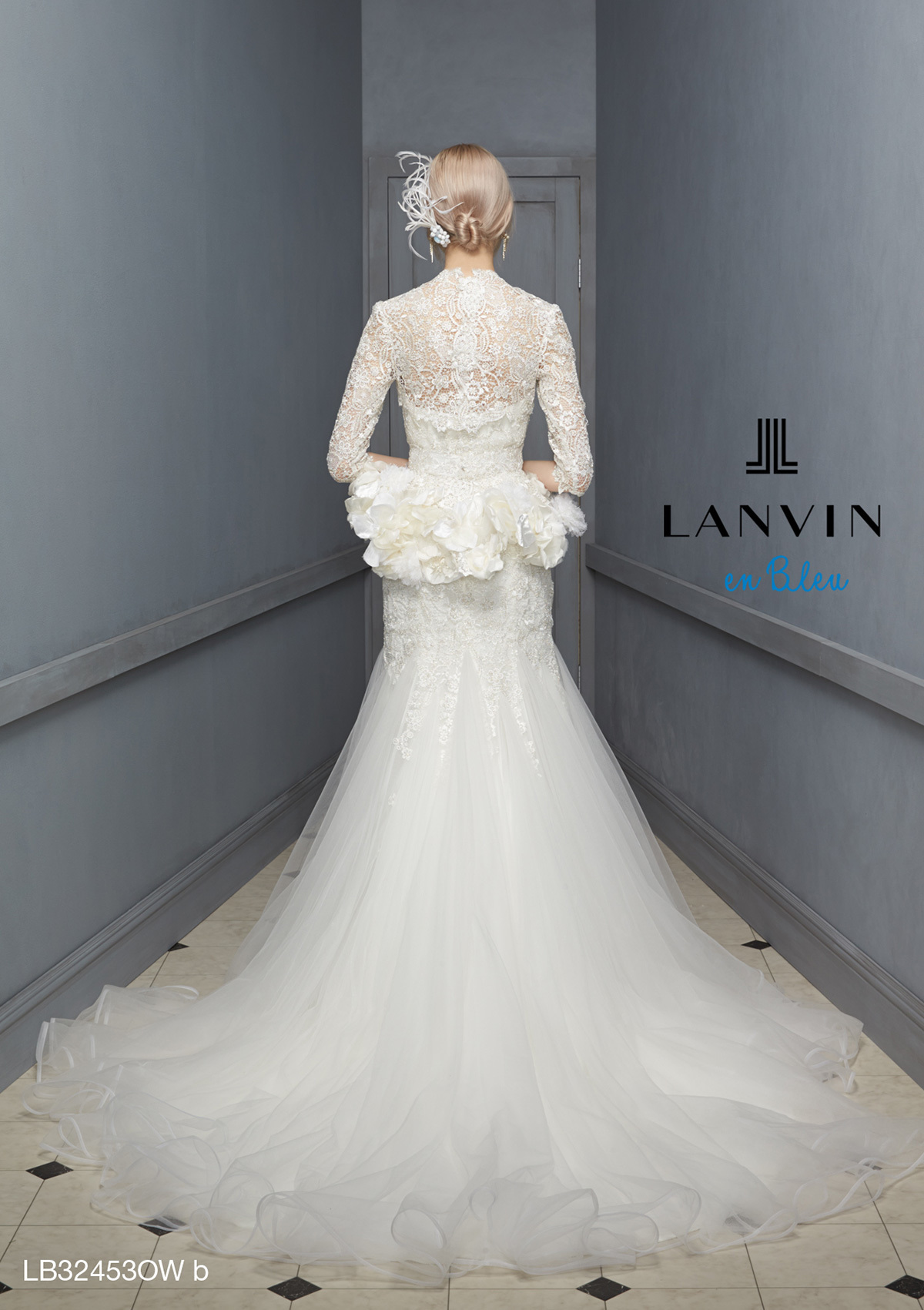 静岡市・富士市・沼津市のドレス専門店フィーノのウエディングドレス、LANVIN(ランバン)LB-32453の画像２