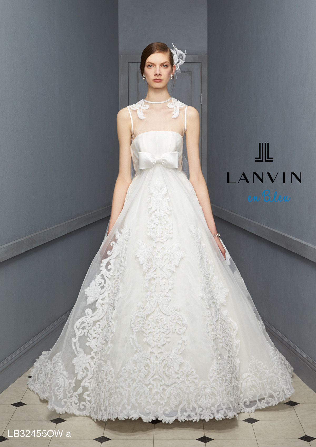静岡市・富士市・沼津市のドレス専門店フィーノのウエディングドレス、LANVIN(ランバン)LB-32455の画像１