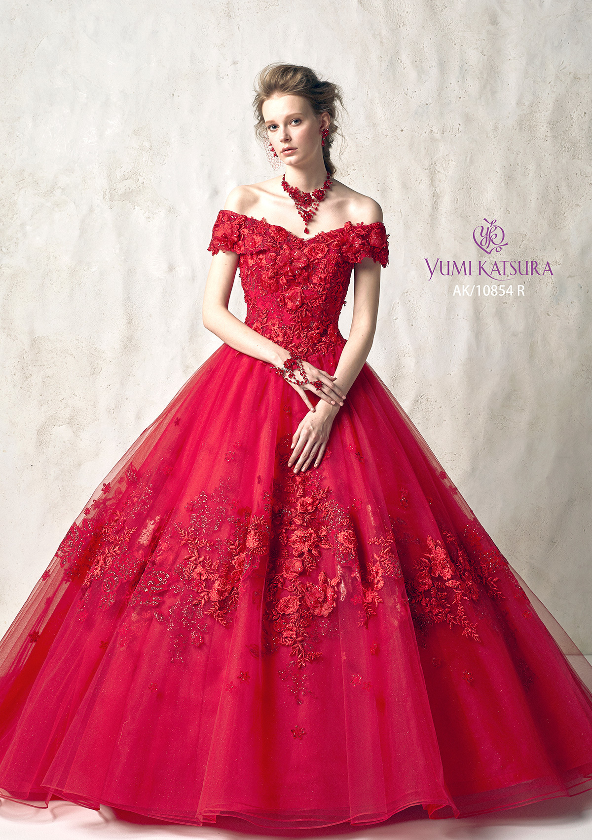 静岡市・富士市・沼津市のドレス専門店フィーノのカラードレス、桂由美AK-10854REの画像１