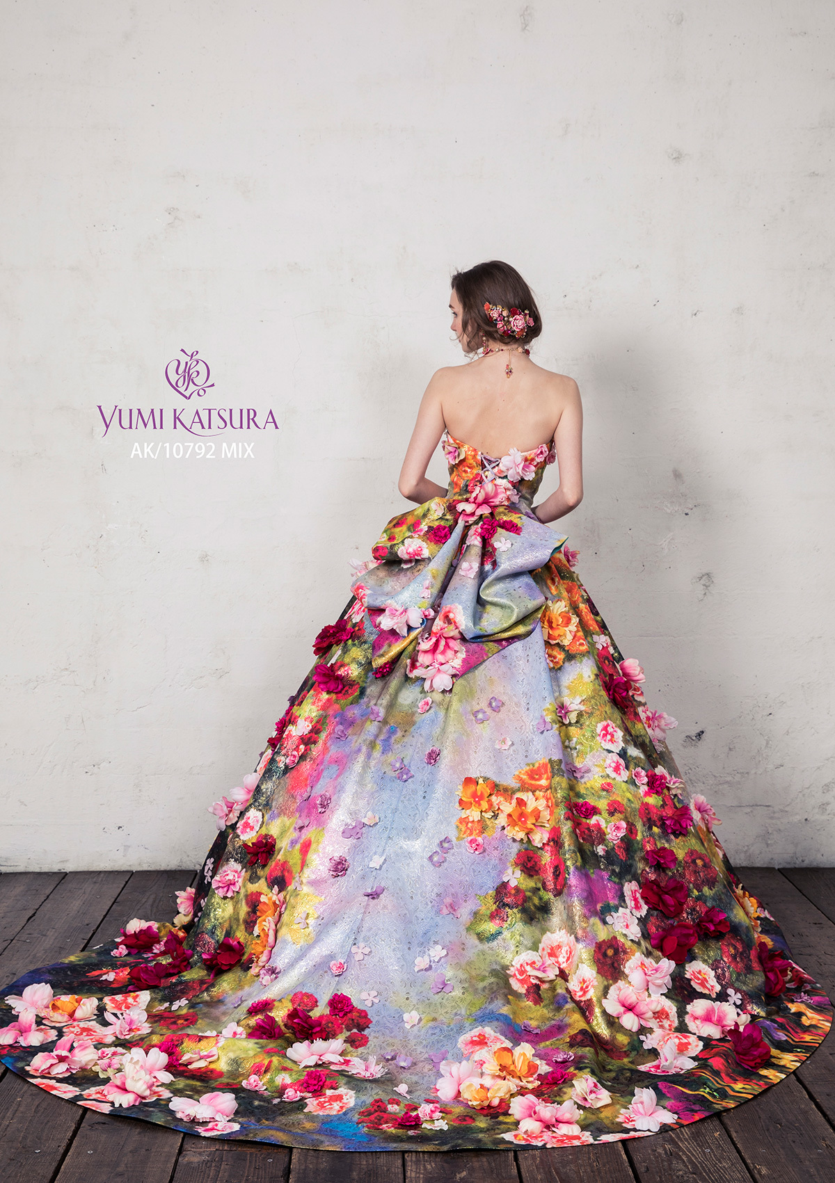 静岡市・富士市・沼津市のドレス専門店フィーノのカラードレス、桂由美AK-10792MIXの画像２