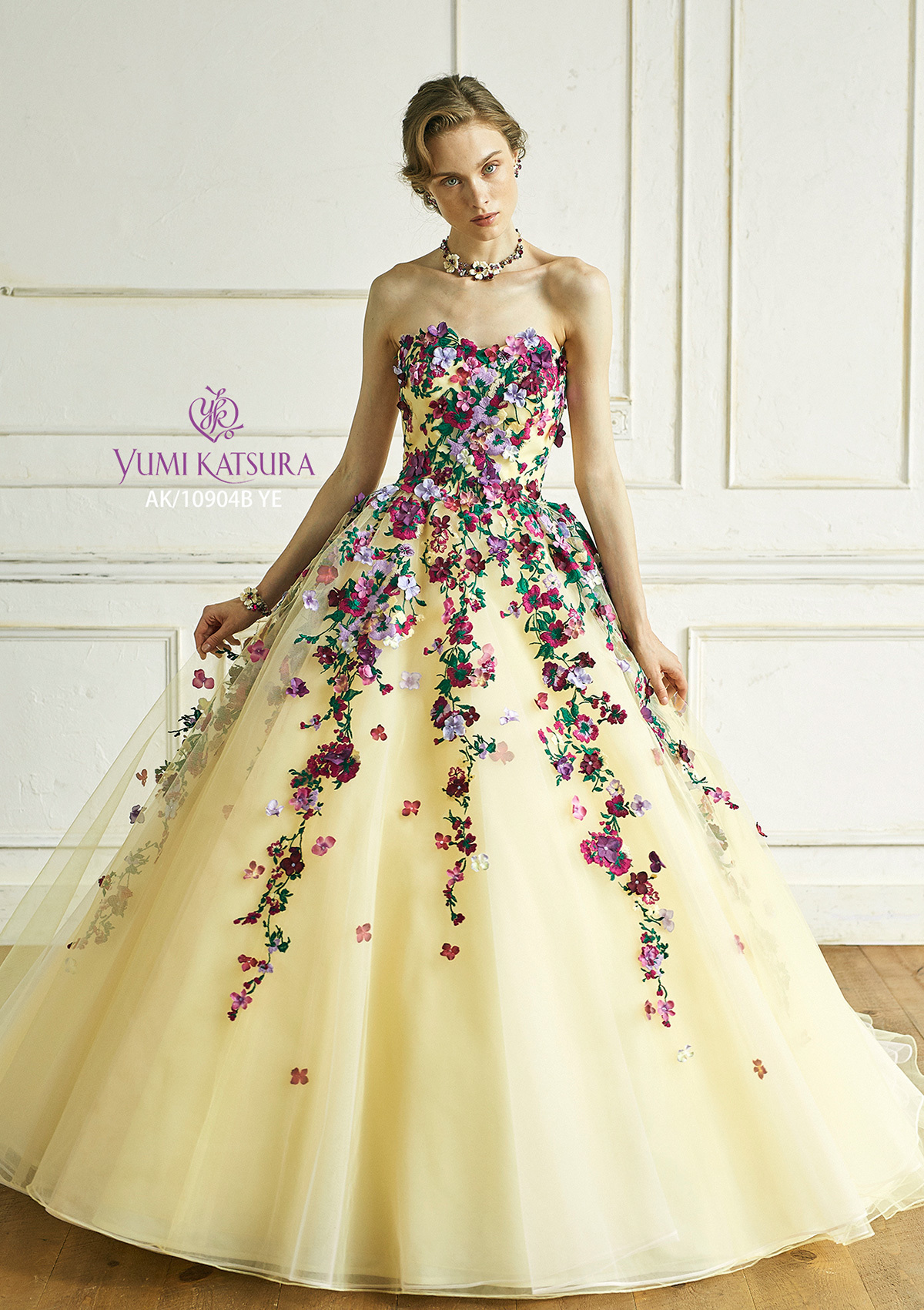 静岡市・富士市・沼津市のドレス専門店フィーノのカラードレス、桂由美AK-10904YEの画像２