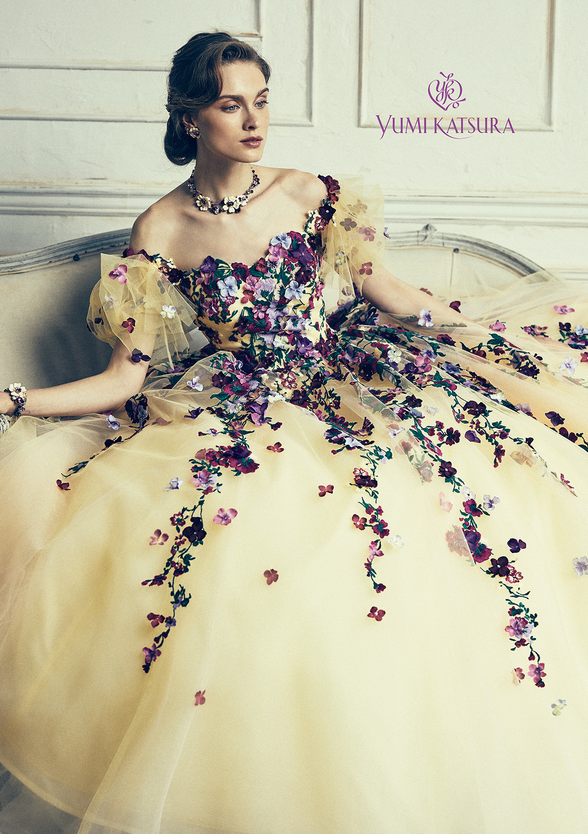 静岡市・富士市・沼津市のドレス専門店フィーノのカラードレス、桂由美AK-10904YEの画像３
