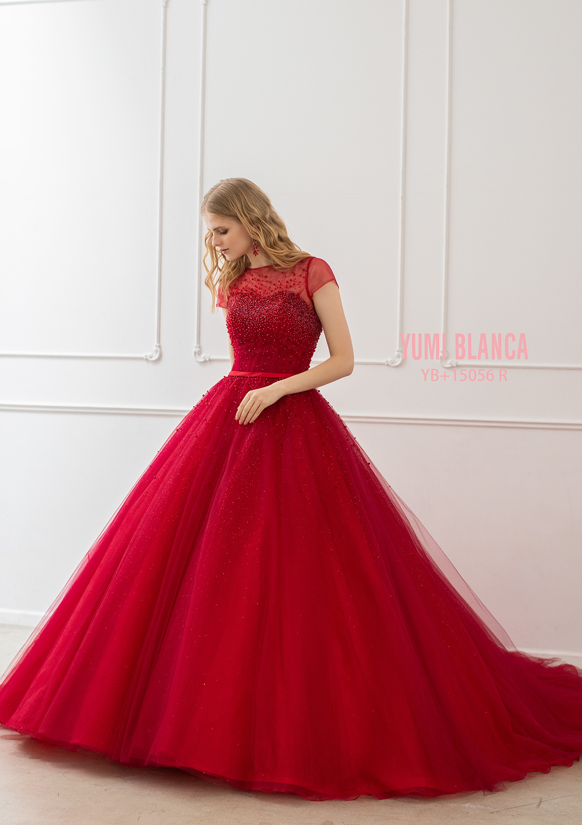 静岡市・富士市・沼津市のドレス専門店フィーノのカラードレス、桂由美YB-15056REの画像１