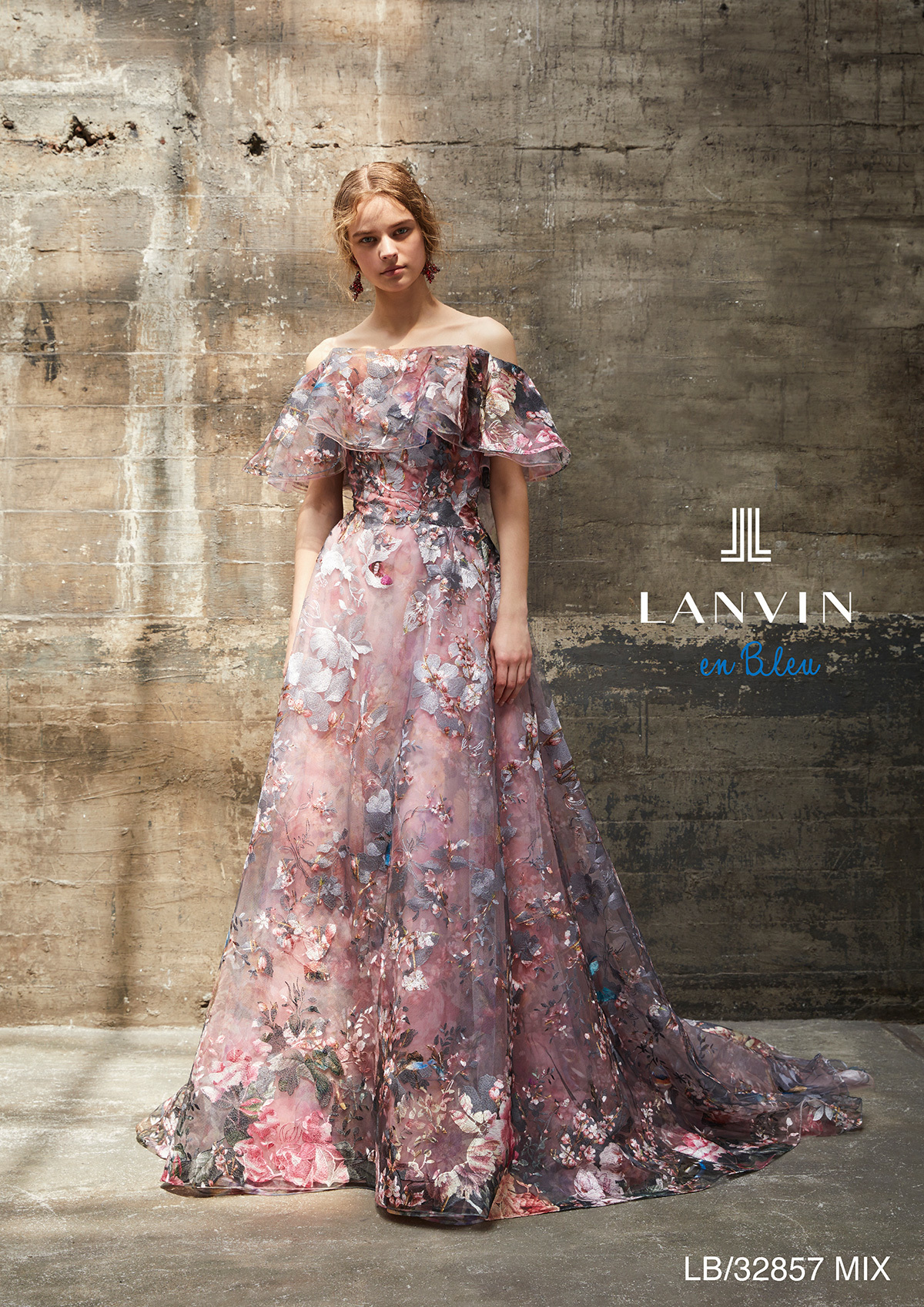 静岡市・富士市・沼津市のドレス専門店フィーノのカラードレス、LANVIN(ランバン)LB-32857MIXの画像１
