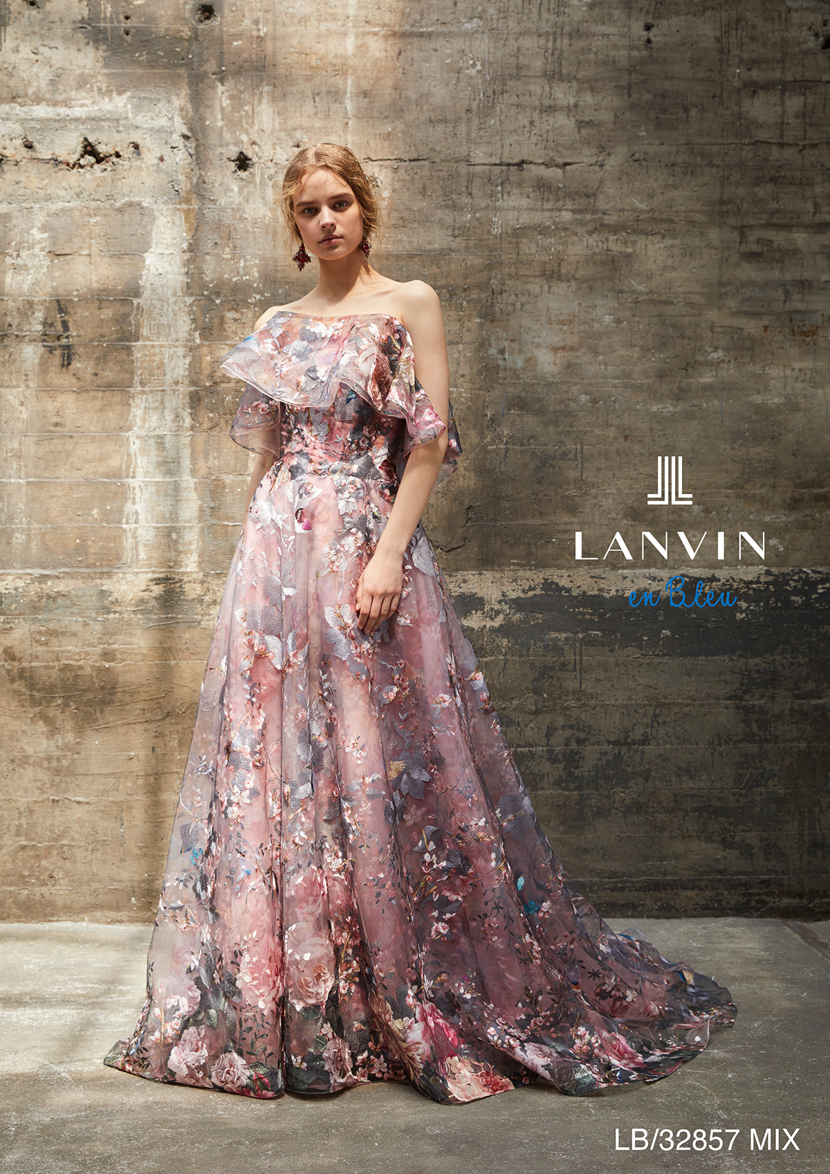 静岡市・富士市・沼津市のドレス専門店フィーノのカラードレス、LANVIN(ランバン)LB-32857MIXの画像２