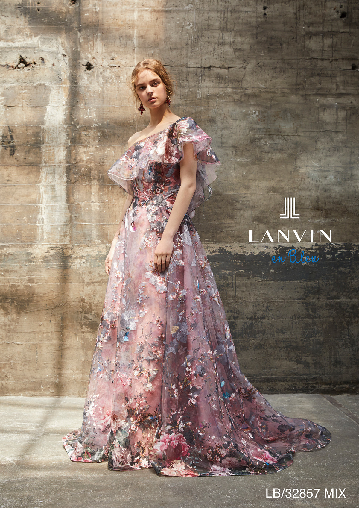 静岡市・富士市・沼津市のドレス専門店フィーノのカラードレス、LANVIN(ランバン)LB-32857MIXの画像３