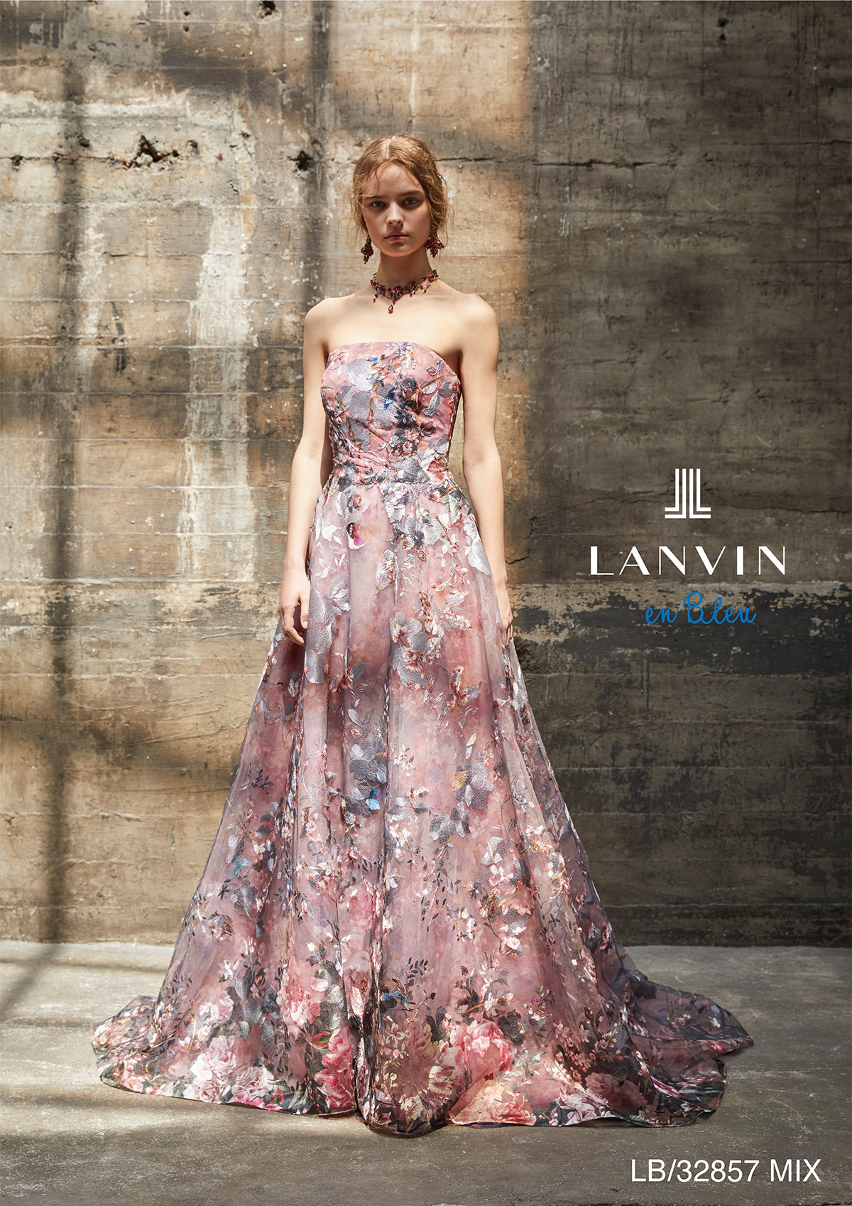 静岡市・富士市・沼津市のドレス専門店フィーノのカラードレス、LANVIN(ランバン)LB-32857MIXの画像４