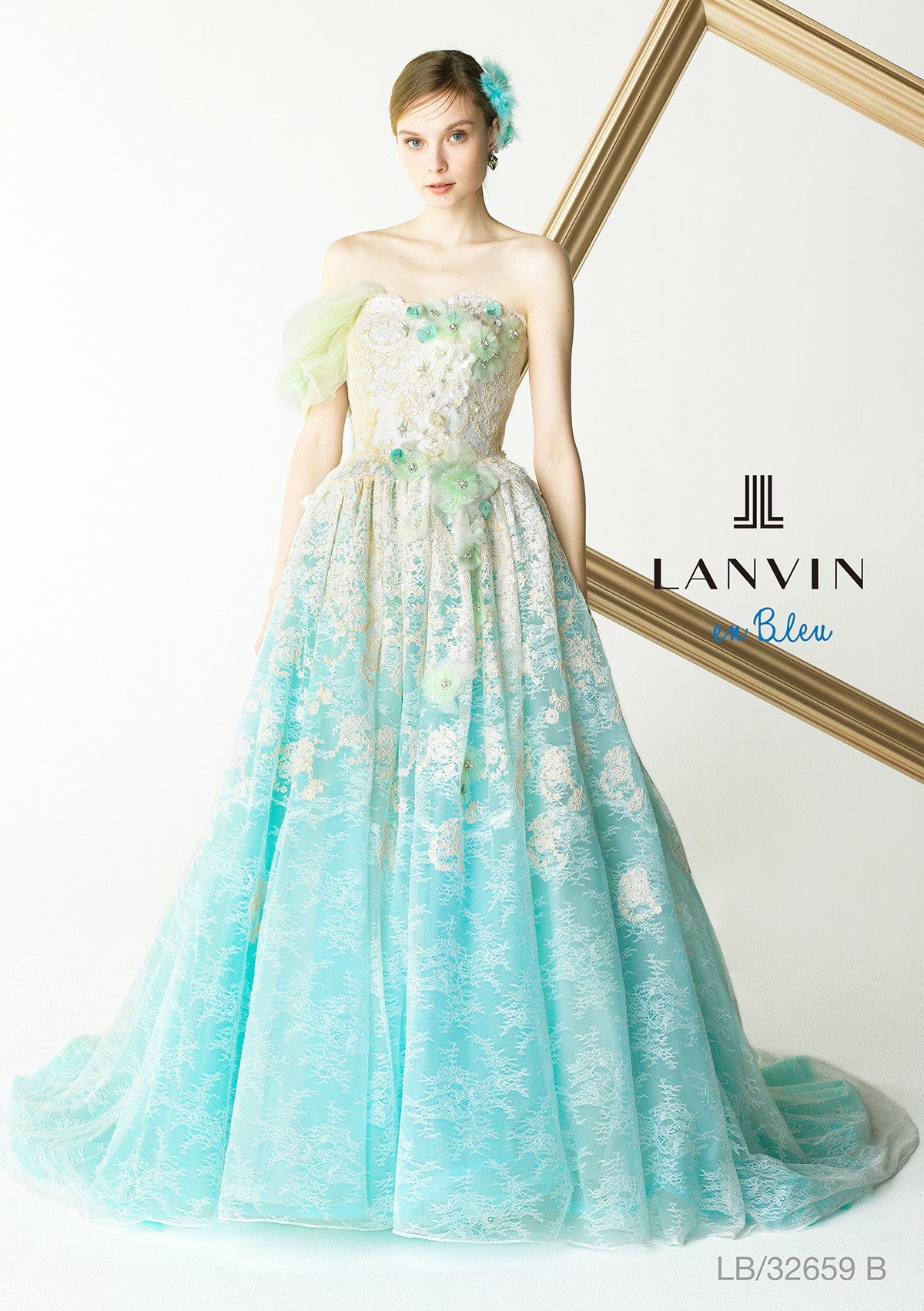 静岡市・富士市・沼津市のドレス専門店フィーノのカラードレス、LANVIN(ランバン)LB-32659GRの画像１