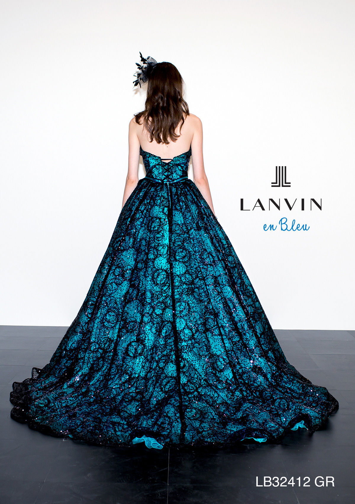 静岡市・富士市・沼津市のドレス専門店フィーノのカラードレス、LANVIN(ランバン)LB-32412GRの画像２