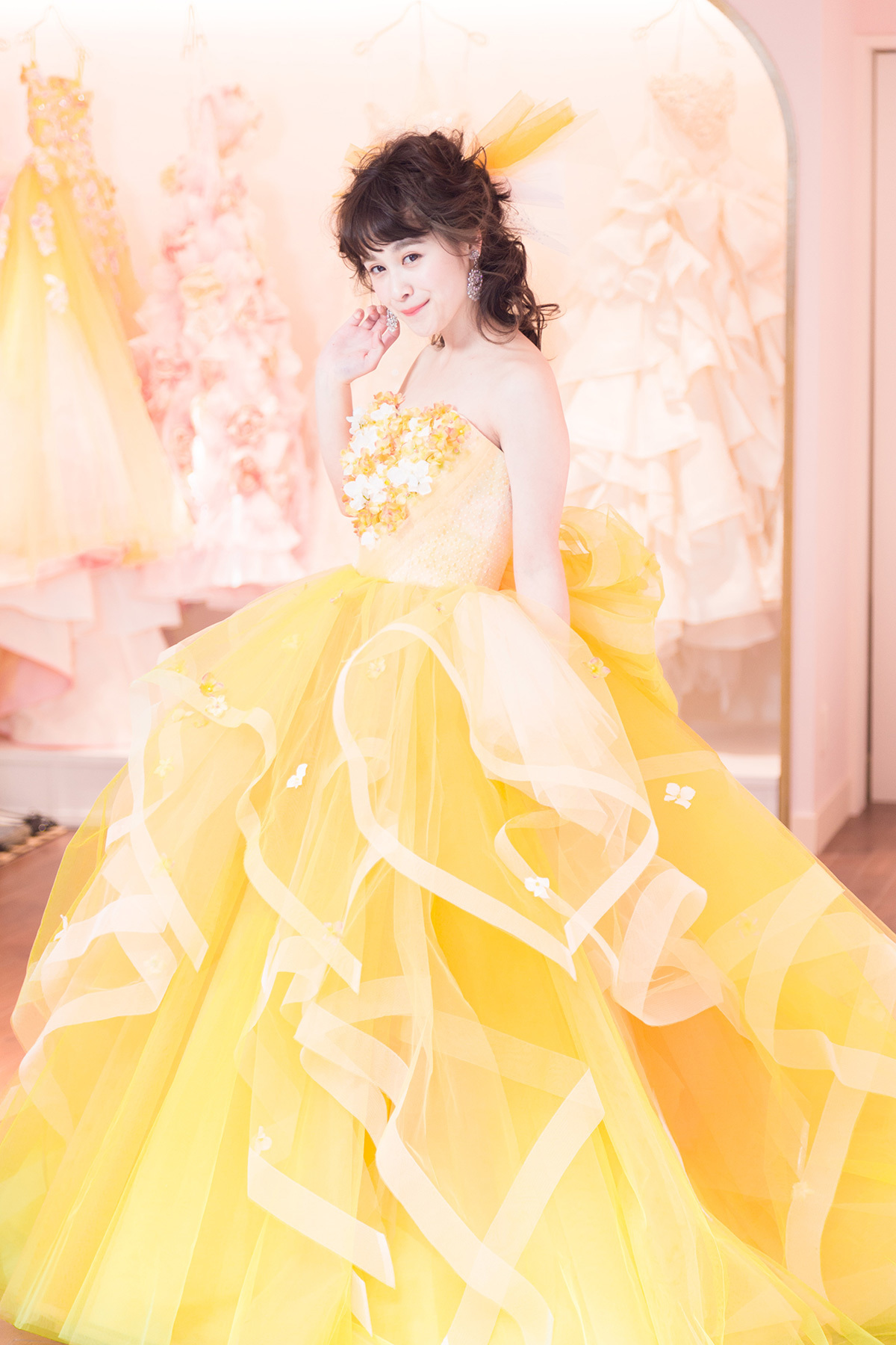 静岡市・富士市・沼津市のドレス専門店フィーノのカラードレス、THE HANY（ザ・ハニー）HY-47759（OrangeColette）の画像４