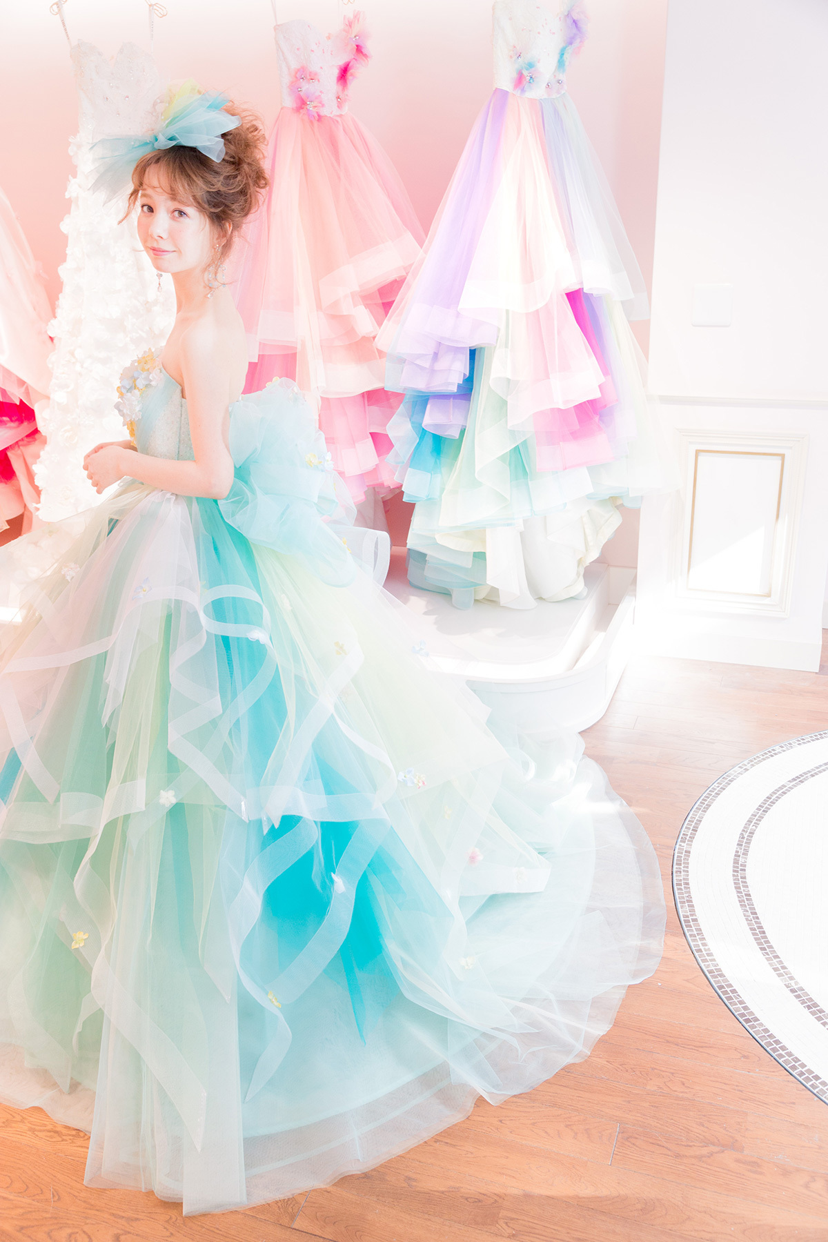 静岡市・富士市・沼津市のドレス専門店フィーノのカラードレス、THE HANY（ザ・ハニー）HY-47759（GreenColette）の画像３