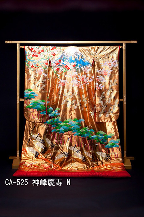静岡市・富士市・沼津市のドレス専門店フィーノの和装、友禅・秋山章CA-525（神峰慶寿）の画像