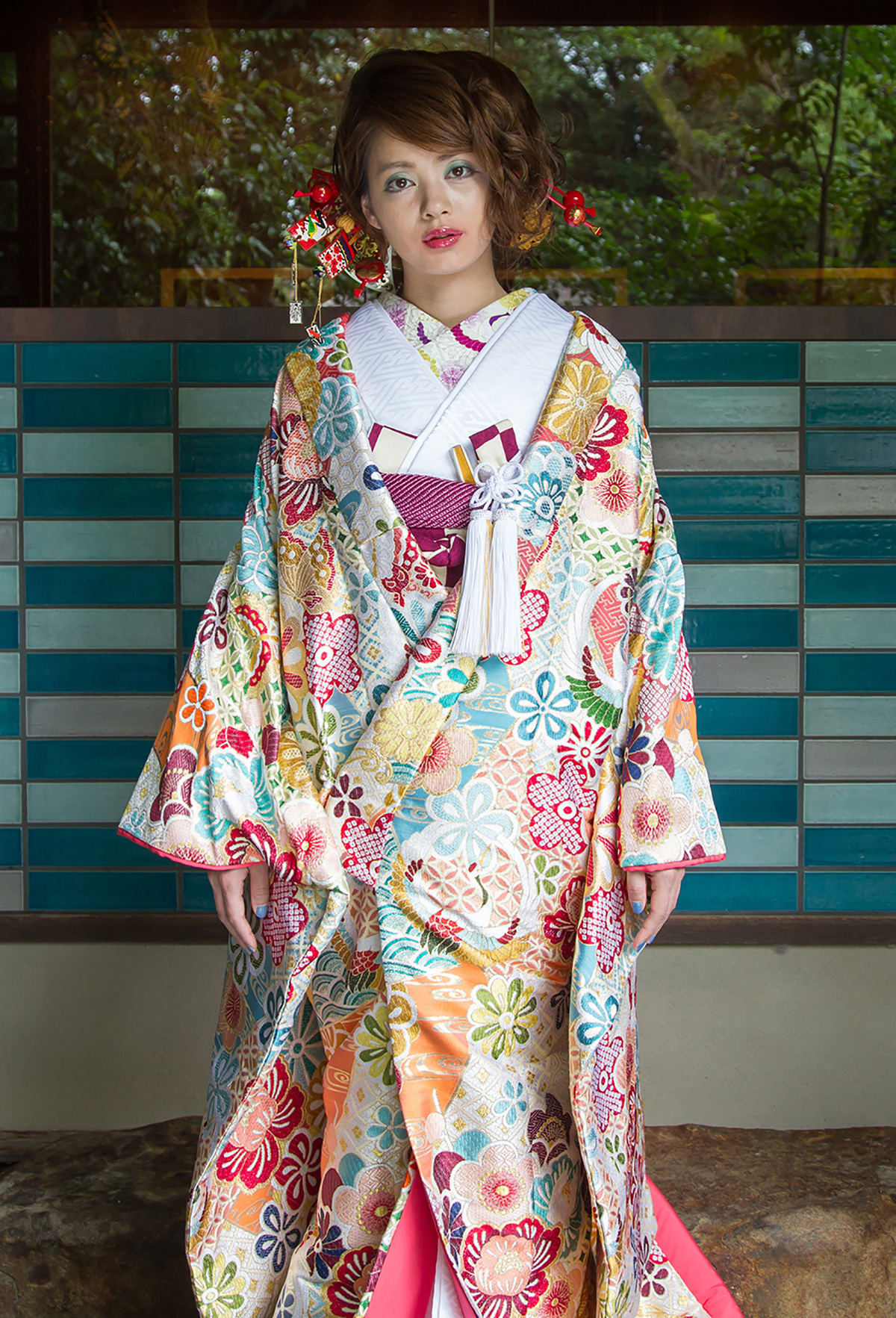 静岡市・富士市・沼津市のドレス専門店フィーノのその他の商品、CA-704（鶴の丸に蝶）の画像１
