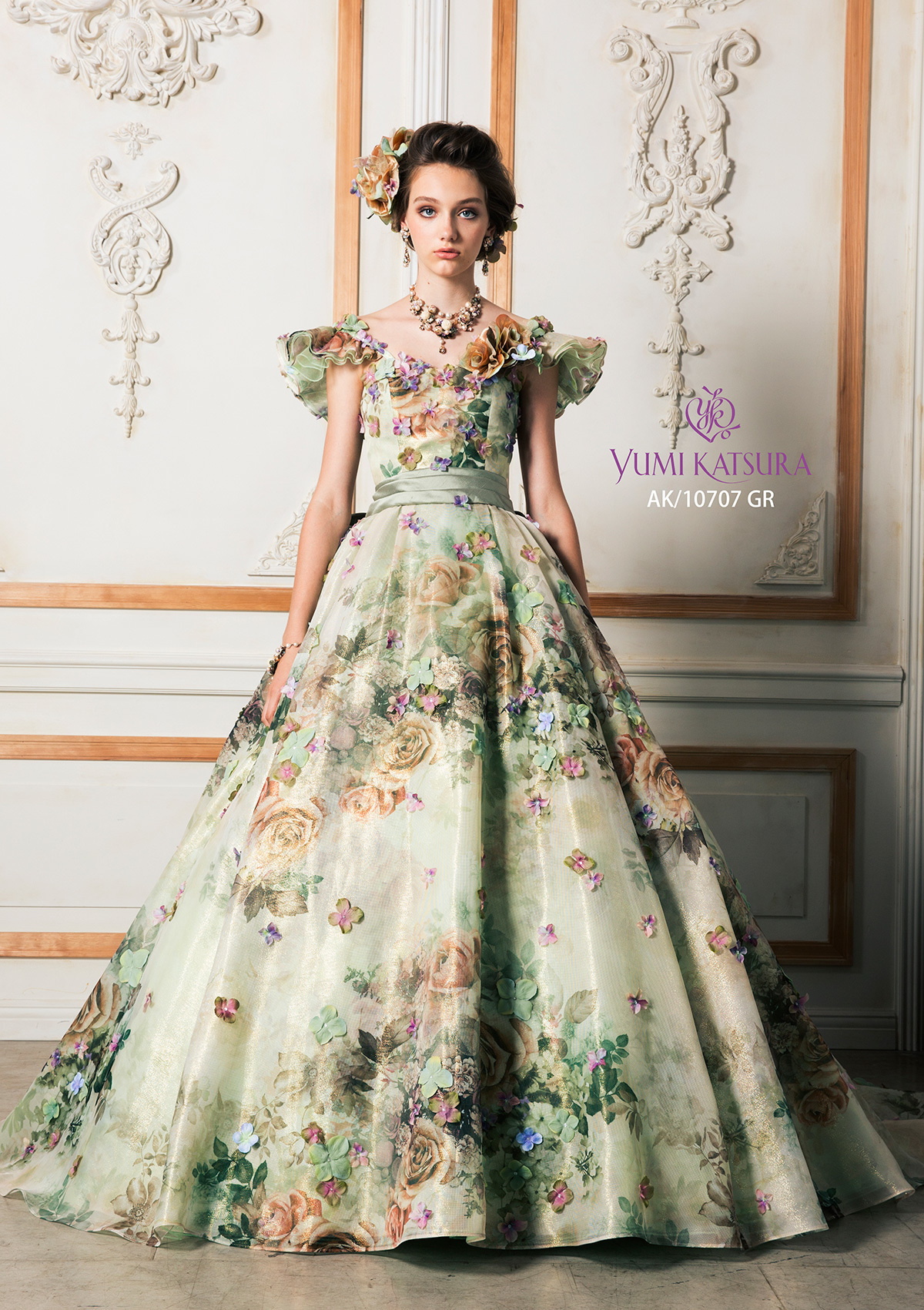 静岡市・富士市・沼津市のドレス専門店フィーノのカラードレス、桂由美AK-10707Gの画像1