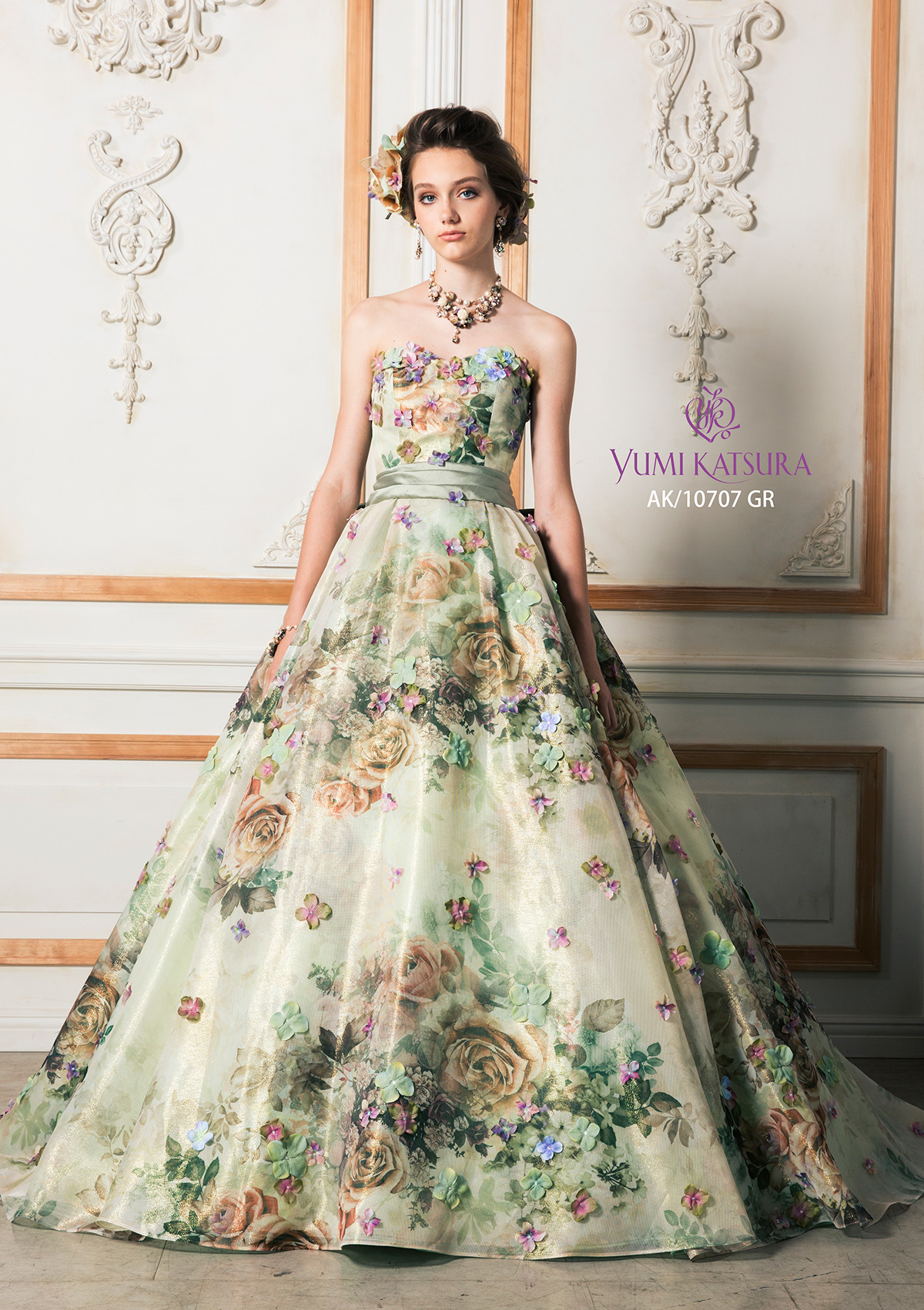 静岡市・富士市・沼津市のドレス専門店フィーノのカラードレス、桂由美AK-10707Gの画像2
