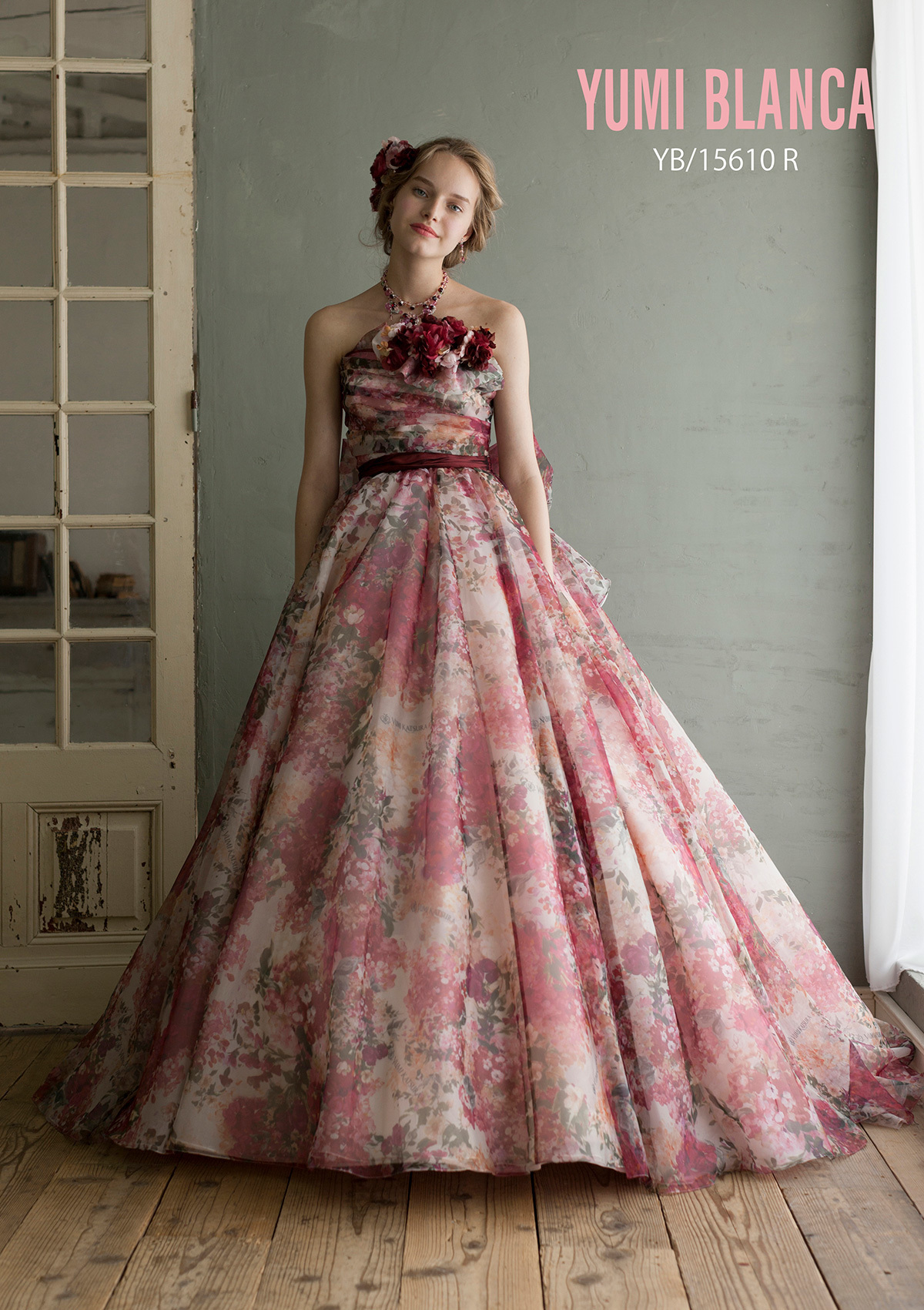 静岡市・富士市・沼津市のドレス専門店フィーノのカラードレス、桂由美YB-15610Rの画像1