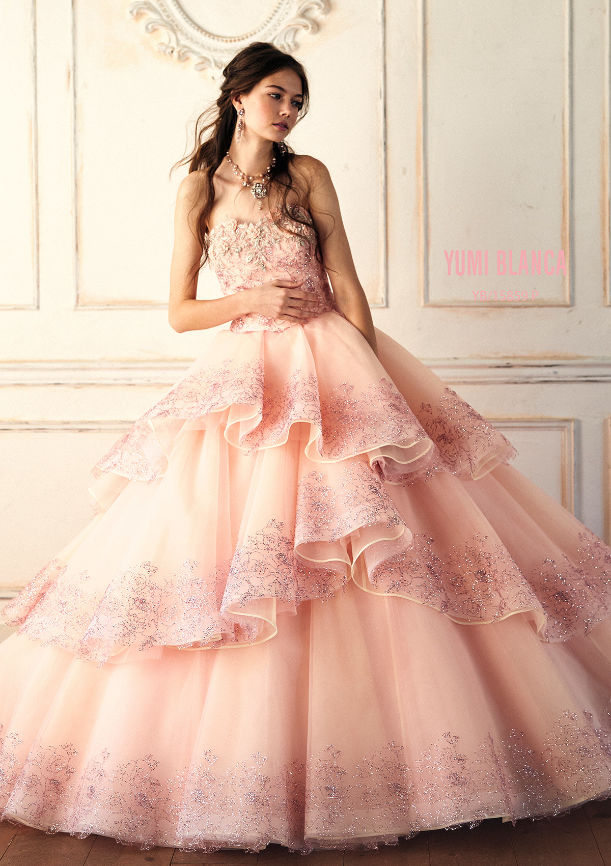 静岡市・富士市・沼津市のドレス専門店フィーノのカラードレス、桂由美YB-15859Pの画像1