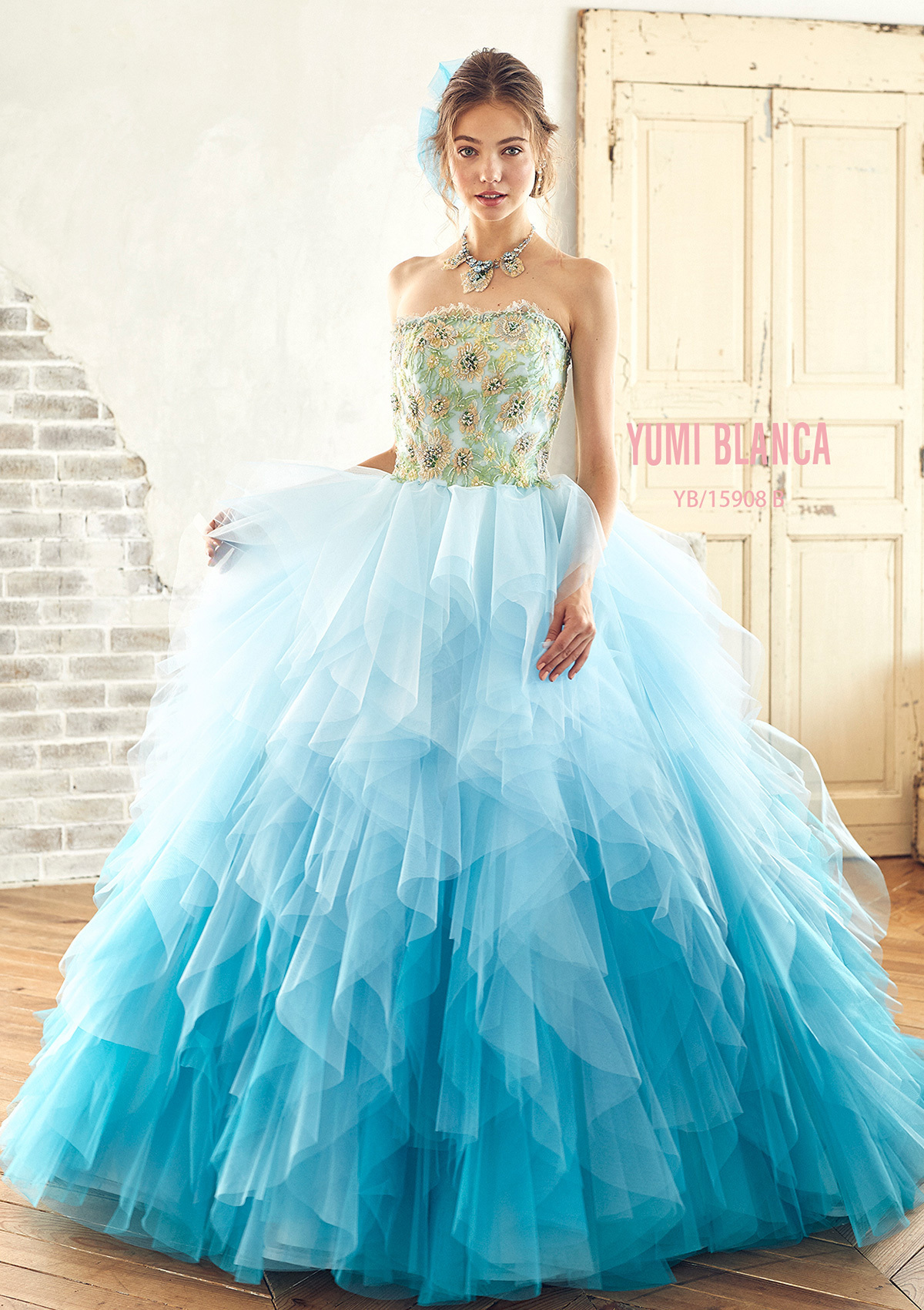 静岡市・富士市・沼津市のドレス専門店フィーノのカラードレス、桂由美YB-15908Bの画像1
