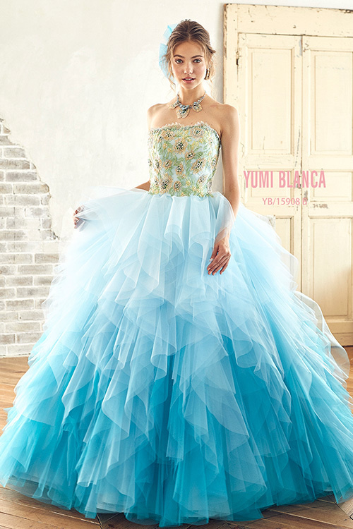 静岡市・富士市・沼津市のドレス専門店フィーノのカラードレス、桂由美YB-15908Bの画像