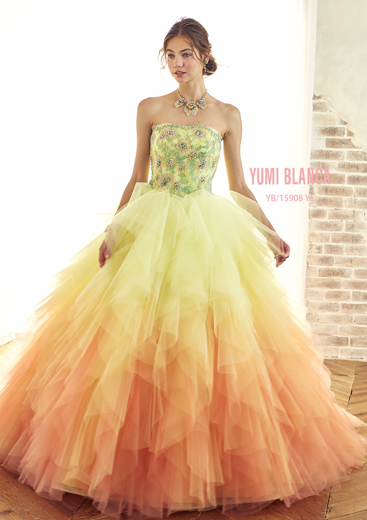 静岡市・富士市・沼津市のドレス専門店フィーノのカラードレス、桂由美YB-15908Yの画像1