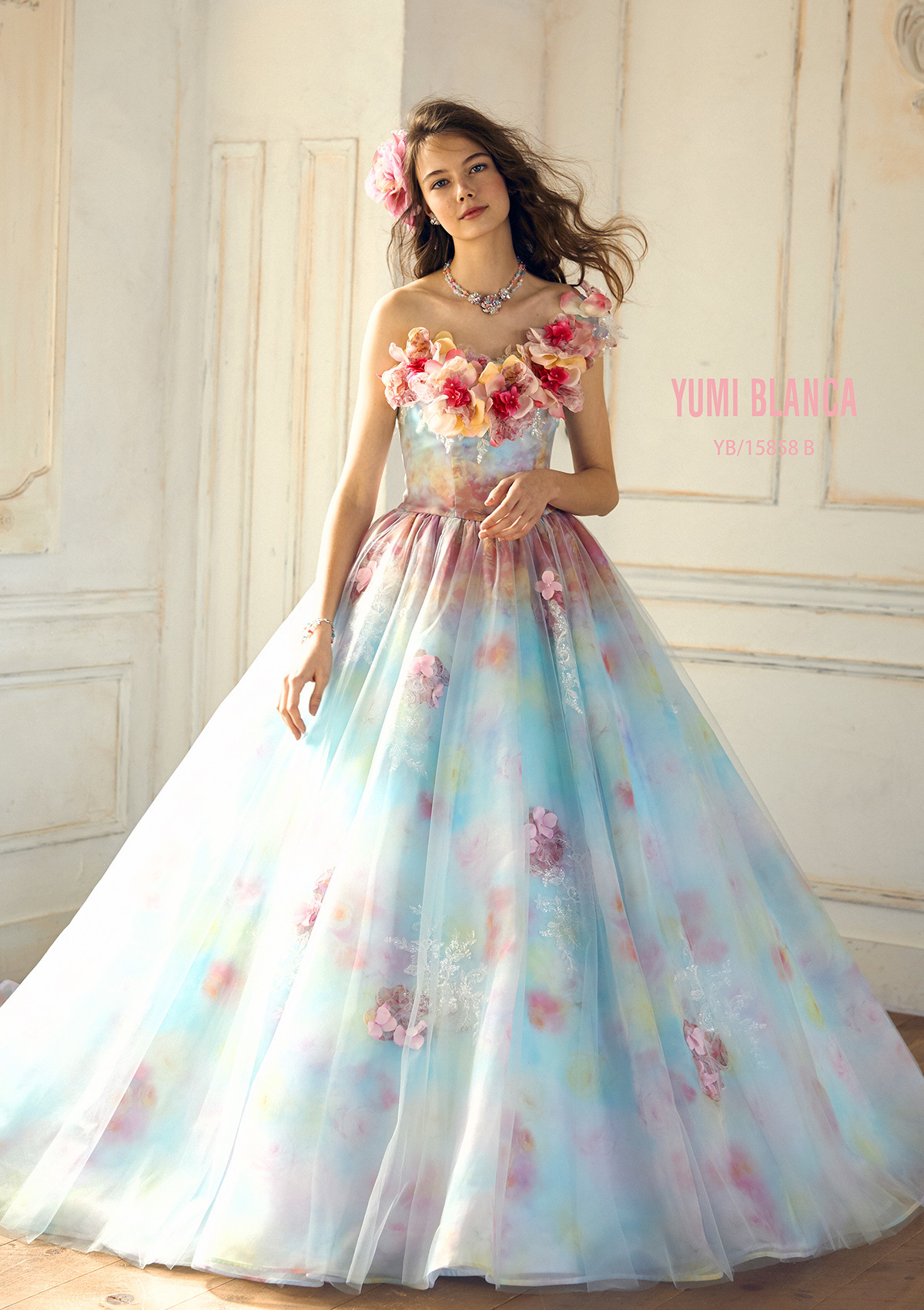 静岡市・富士市・沼津市のドレス専門店フィーノのカラードレス、桂由美YB-15858Bの画像1