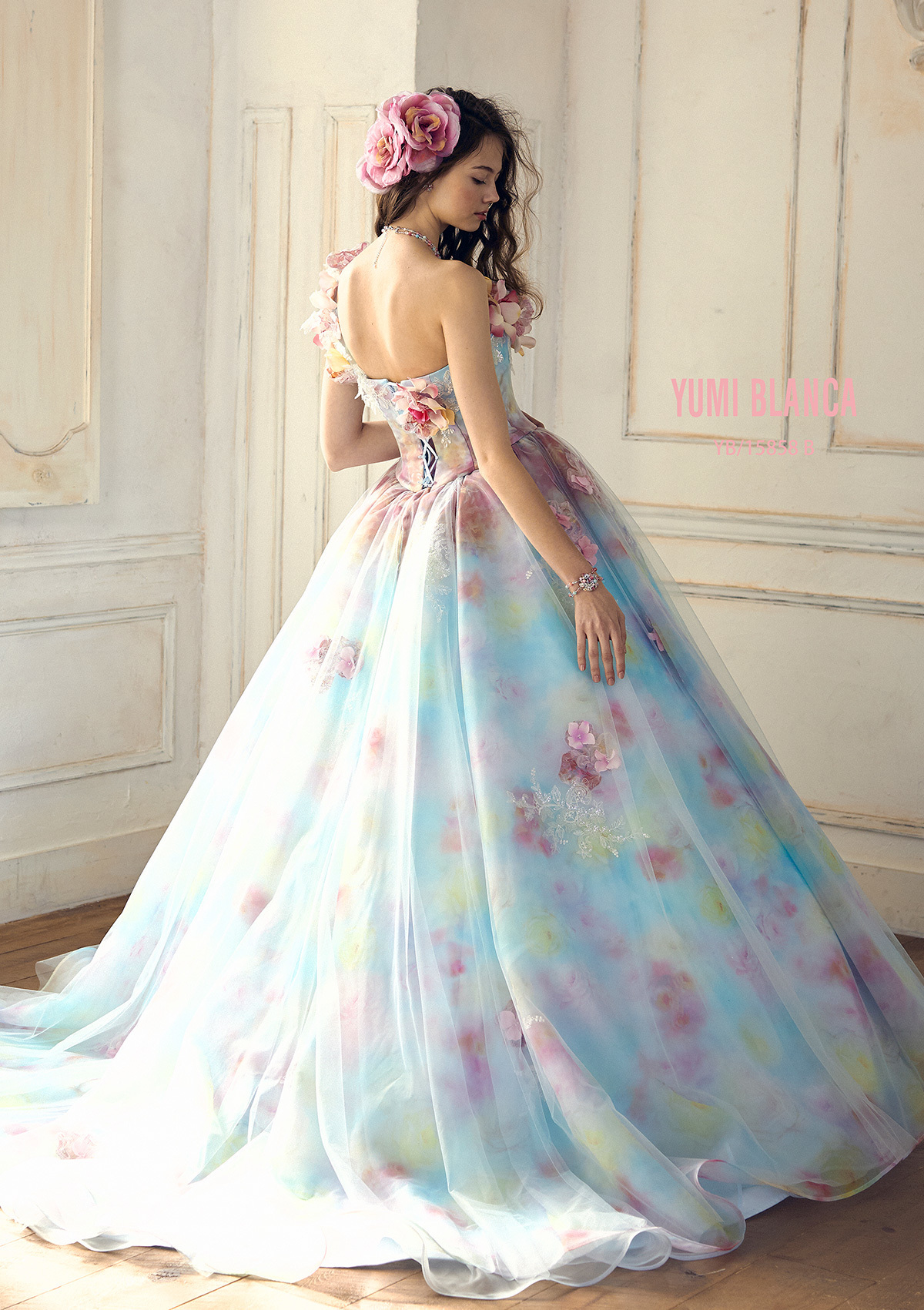 静岡市・富士市・沼津市のドレス専門店フィーノのカラードレス、桂由美YB-15858Bの画像2