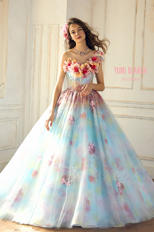 静岡市・富士市・沼津市のドレス専門店フィーノのカラードレス、桂由美YB-15858Bの画像