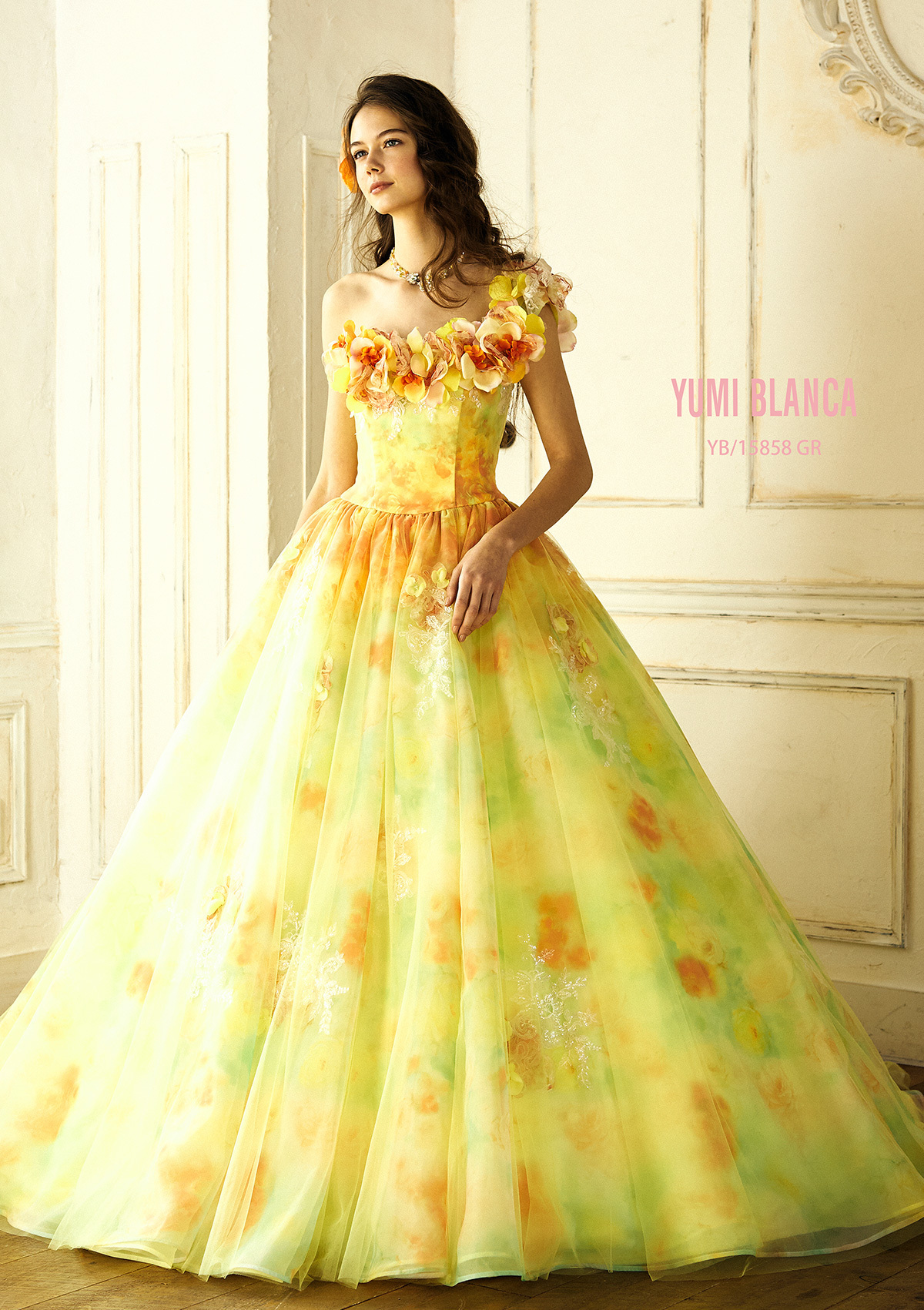 静岡市・富士市・沼津市のドレス専門店フィーノのカラードレス、桂由美YB-15858Yの画像1