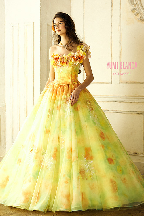 静岡市・富士市・沼津市のドレス専門店フィーノのカラードレス、桂由美YB-15858Yの画像