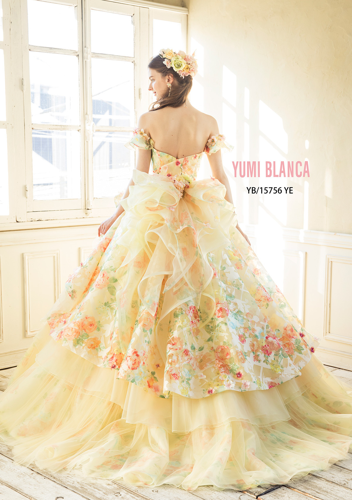 静岡市・富士市・沼津市のドレス専門店フィーノのカラードレス、桂由美YB-15756Yの画像2