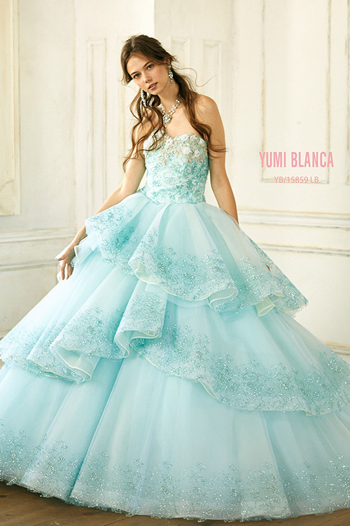静岡市・富士市・沼津市のドレス専門店フィーノのカラードレス、桂由美YB-15859LBの画像