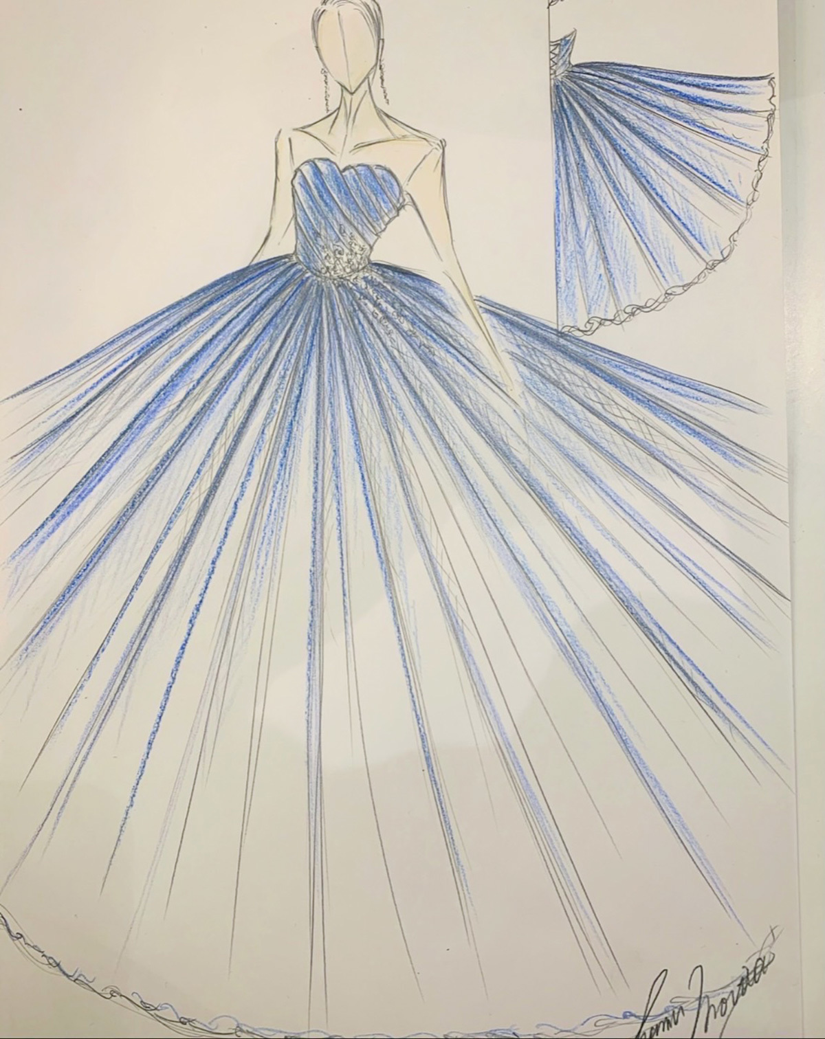 静岡市・富士市・沼津市のドレス専門店フィーノのカラードレス、イサムモリタIN-81の画像3