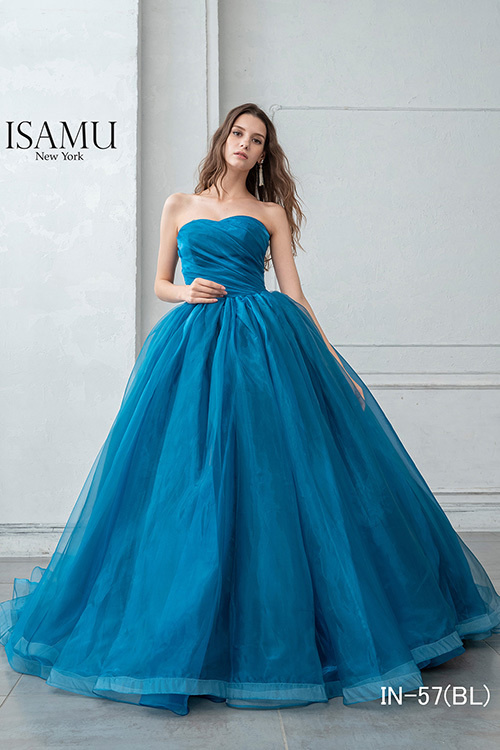 静岡市・富士市・沼津市のドレス専門店フィーノのカラードレス、イサムモリタIN-57BLの画像