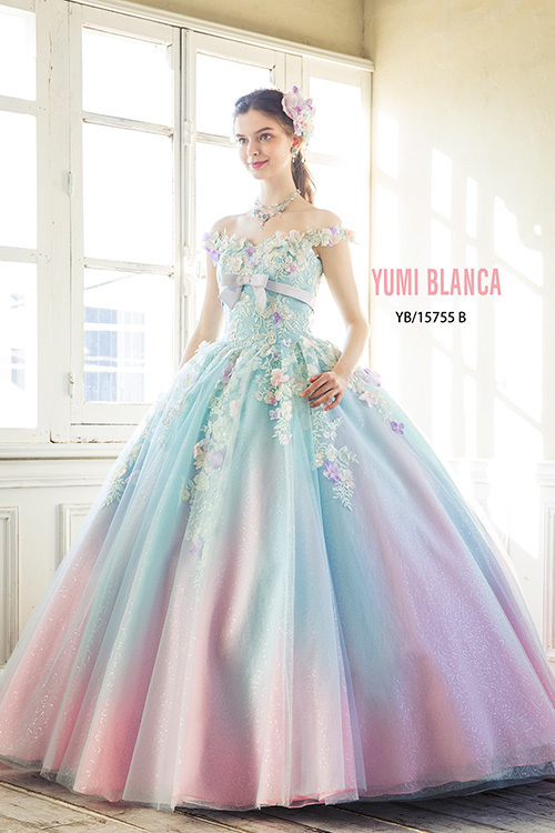 静岡市・富士市・沼津市のドレス専門店フィーノのカラードレス、桂由美YB-15755Bの画像