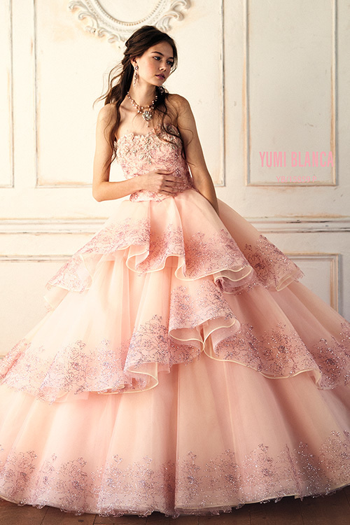 静岡市・富士市・沼津市のドレス専門店フィーノのカラードレス、桂由美YB-15859Pの画像