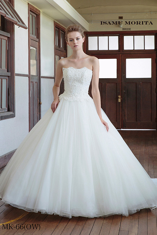 静岡市・富士市・沼津市のドレス専門店フィーノのウエディングドレス、MK-66(OW)の画像