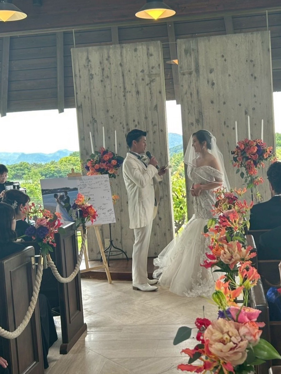 静岡市・富士市・沼津市のドレス専門店フィーノの中伊豆ワイナリーシャトーT.Sの新郎新婦の卒花ボイス182