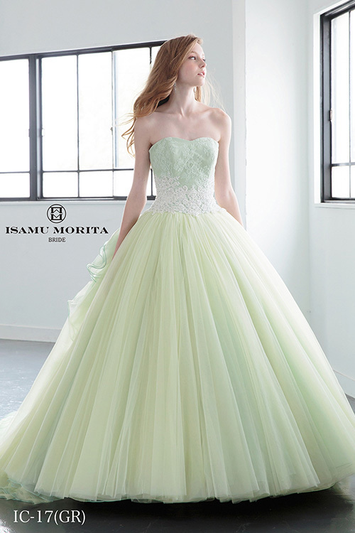 静岡市・富士市・沼津市のドレス専門店フィーノのカラードレス、イサムモリタIC-17GRの画像