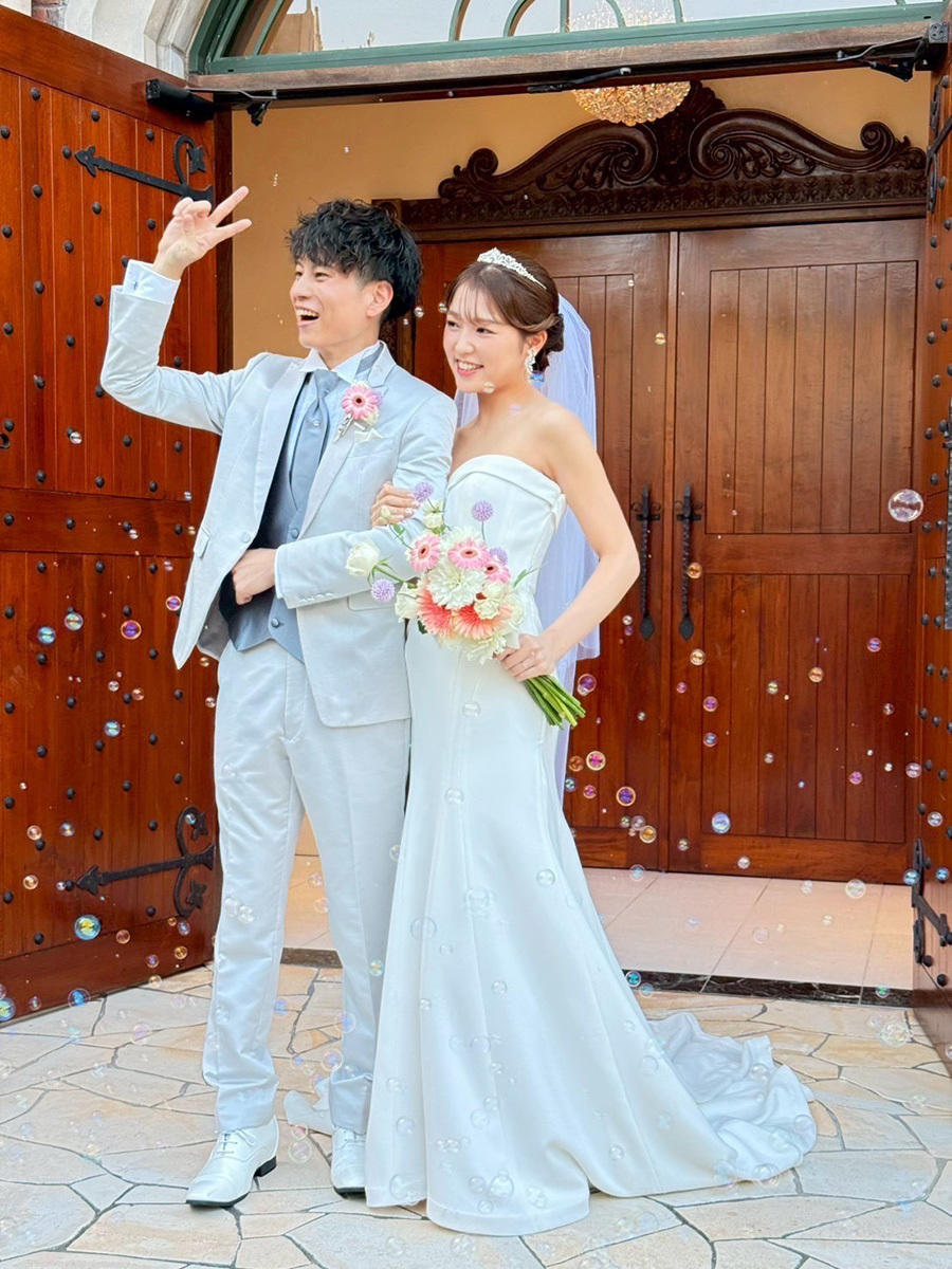 静岡市・富士市・沼津市のドレス専門店フィーノのアヴェニールガーデンの新郎新婦の卒花ボイス219