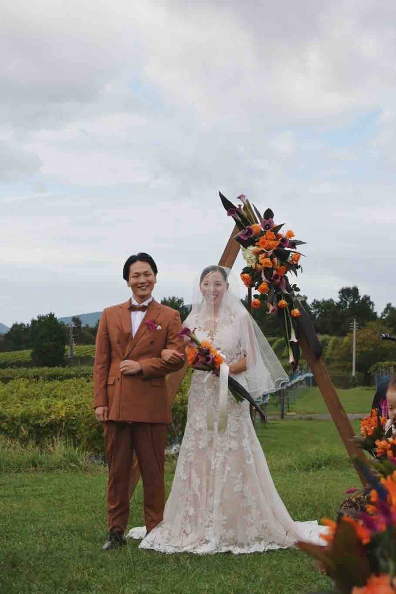 静岡市・富士市・沼津市のドレス専門店フィーノの中伊豆ワイナリーシャトーT.Sの新郎新婦の卒花ボイス236