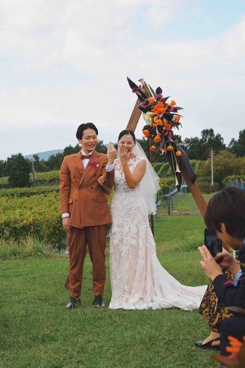 静岡市・富士市・沼津市のドレス専門店フィーノの中伊豆ワイナリーシャトーT.Sの新郎新婦の卒花ボイス236