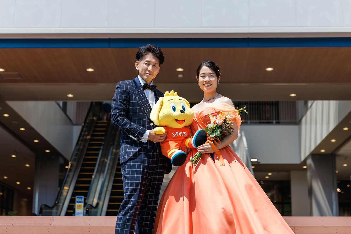 静岡市・富士市・沼津市のドレス専門店フィーノのエスパルスTHE SIX stadiumの新郎新婦の卒花ボイス239