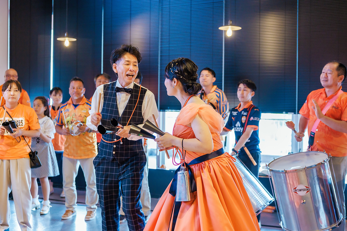 静岡市・富士市・沼津市のドレス専門店フィーノのエスパルスTHE SIX stadiumの新郎新婦の卒花ボイス239