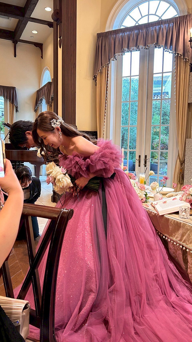 静岡市・富士市・沼津市のドレス専門店フィーノのエスプリ・ド・ナチュールの新郎新婦の卒花ボイス253